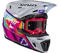 Leatt 8.5 V26 Casco de motocross con gafas, rosa-multicolor, tamaño XL para Hombres