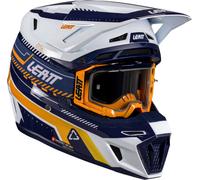 Leatt 8.5 V26, casco de motocross S female Azul Oscuro/Blanco/Naranja
