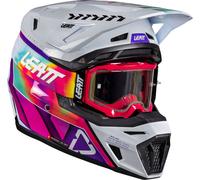 Leatt 8.5 V26 Pinata, casco de motocross L female Blanco/Fucsia/Turquía