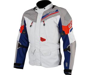 Leatt ADV DriTour 7.5 Chaqueta Textil de Motocicleta Impermeable, Gris/azul/rojo, Talla 3XL