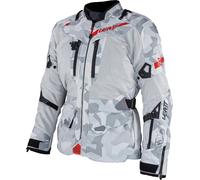 Leatt ADV FlowTour 7.5 chaqueta textil impermeable para motocicletas, negro-gris-rojo, tamaño S para Hombres