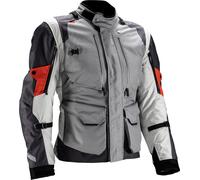 Leatt ADV Multitour 5.5 Chaqueta textil de moto impermeable, gris-rojo, tamaño L para Hombres