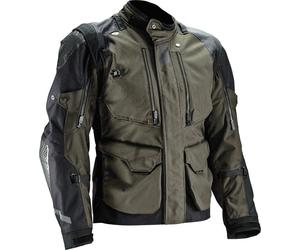 Leatt ADV Multitour 5.5 Chaqueta textil de moto impermeable, negro/oliva, Talla L