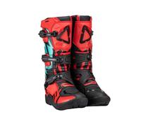 Leatt 3.5 Fuel Botas de Motocross para niños, negro-rojo-azul, tamaño 38
