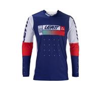 Leatt 4.5 Lite 2024 Maillot de motocross, blanco-rojo-azul, tamaño L para Hombres