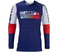 Leatt 4.5 Lite 2024 Maillot de motocross, blanco-rojo-azul, tamaño M