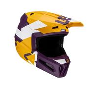 Leatt 2.5 Tricolor Casco de motocross, lila-amarillo, tamaño 2XL