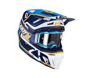 Leatt Casco Unisex para Adultos con Gafas Kit Moto 8.5 V24 Ink (59-60 cm) L Casco de automóvil, L