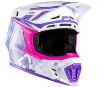 Leatt Casco de motocross 7.5 V26 con gafas blanco-rosa-lila Talla L para hombre