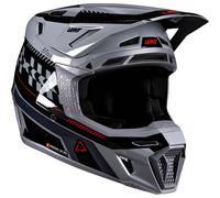 Leatt 8.5 V26, casco de motocross L female Gris/Negro/Rojo