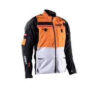 Leatt ADV Rally 7.5 HydraDri Chaqueta Textil Impermeable, gris-naranja, tamaño M para Hombres