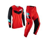 Leatt Conjunto Motocross Unisex-Adulto, Rojo/Negro, X-Small