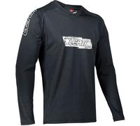 Leatt DBX 2.0 MTB LS Logo Jersey de bicicleta, negro, Talla S