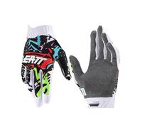 Leatt 1.5 GripR Zebra Guantes de motocross, negro-blanco-rojo-azul, tamaño M