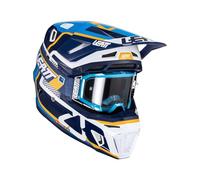 Leatt Helm mit Brille Kit Moto 8.5 V24 Ink (59-60 Cm) L Casco automotriz, Unisex, Gris, Large