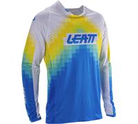 Leatt Moto 4.5 Lite V26 Maillot de motocross, blanco/azul/amarillo, Talla XL