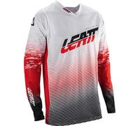 Leatt Moto 4.5 X-Flow V26 Maillot de motocross, blanco/rojo/negro, Talla M