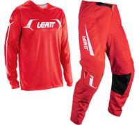 Leatt Moto Ride Kit 3.5 V26 Conjunto de camiseta y pantalones de motocross, Rojo/Blanco, Talla 2XL