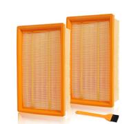 Leavans 2 piezas Filtro Plano Plisado para Bosch GAS 35 L AFC/GAS 35 L SFC+/GAS 35 M AFC/GAS 55 M AFC Aspiradoras de Líquidos y Sólidos, Repuesto 2 607 432 034, 2607432033, Reutilizable y Lavable