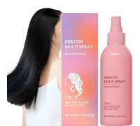 Leave de queratina en spray acondicionador, spray de cabello 5 en 1, reparación de cabello Mist 100ml, protección para pelos de tipos, suave y suavizado, anti frizz, fragancia duradera (1Pcs)