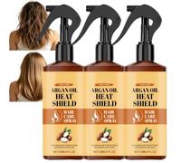 Leave-In - Aceite de argán en espray de protección contra el calor, suave e hidratante, control de encrespamiento ligero para cabello encrespado y ligero para puntas abiertas, protección contra el