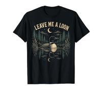 Leave Me A Loon Reflection Bird Watcher Birding Camiseta gráfica económica, Hombre, Negro, M