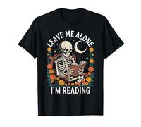 Leave Me Alone I'm Reading Skeleton Humor Camiseta