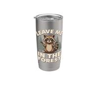 Leave Me In The Forest Raccoon Camping Senderismo Vaso térmico de acero inoxidable de doble pared