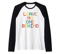 Leave No One Behind Bloques de Construcción Coloridos Camiseta Manga Raglan
