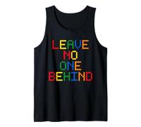 Leave No One Behind Bloques de Construcción Coloridos Camiseta sin Mangas
