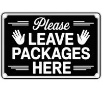 Leave Packages Here Vintage Tin Sign Delivery Instructions for Porch Garden Home Entryway Decor 8 X 12 in