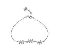 Leaves Bracelets Cubic Zirconia Adjustable Chain Bracelets, Thoughts of You Spread Like Branches, Extended into The Distant Years, for Women Jewelry Gifts