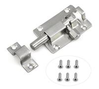 Leayao Perno cuadrado pequeño de acero inoxidable de 5 cm, accesorios de puerta y ventana, hebilla de acero inoxidable, perno de seguridad