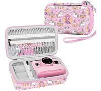 Leayjeen Funda para cámara de fotos infantil instantánea, 2 piezas, en rosa, compatible con HiMont, Gofunly, ASTGMI, Hangrui y TIATUA, regalo para niños (Incluye solo funda), Rosa Unicornio, L