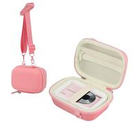 Leayjeen - Funda protectora para cámara de fotos digital compatible con GlobalCrown/Gofunly/AbergBest/BAISIQI/AGFA, diseño de carcasa dura EVA, ligera y duradera (solo estuche), Rosa-color sólido