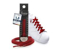leazy flat Cordones elásticos L: (Hasta 6 ojales por lado, Rojo)