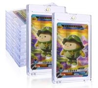 LEAZZLE 12 Piezas 35PT Magnetic Trading Card Holder, Transparentes Fundas para Cartas Magnéticas, Funda Cartas con Protección UV, Cartas Coleccionables para Cartas Foto, Magic, MTG, Deportes, Futbol
