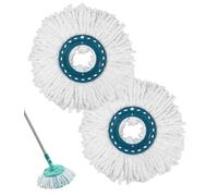 LEAZZLE 2 Pcs Cabezas de Fregona de Repuesto Compatible con Leifheit | Twist Disc Mop Active Recambios,Apto para Todos los Suelos y Lavable a Máquina,Repuesto para Fregona Microfibra de Recambio