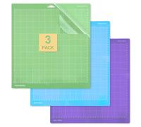 LEAZZLE 3 Piezas 12 x 12 Alfombrilla de Corte para Cricut Maker 3/Explore 3/Air/Air 2, 3 Diferente Adhesivas Tapete de Corte para Cricut, 30,5 x 30,5 CM (StandardGrip/LightGrip/StrongGrip)