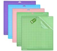 LEAZZLE 5 Piezas 12 x 12 Alfombrilla de Corte para Cricut Maker 3/Explore 3/Air/Air 2, 4 Diferente Adhesivas Tapete de Corte para Cricut, 30,5 x 30,5 CM (StandardGrip/LightGrip/StrongGrip/FabricGrip)