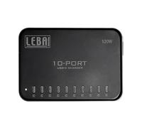 LEBA Innovation NoteCharge 10x 12W USB-C Hub (para uso en LEBA NoteCase, NoteCart, NoteBox y NoteBag; ventilación pasiva; protección contra sobretensiones)
