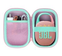 Lebakort Duro Caja Estuche Funda para JBL Clip 5 Clip 4 Altavoz inalámbrico portátil con (Estuche Rosa)