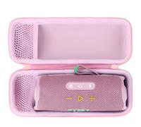 Lebakort Duro Caja Estuche Funda para JBL Flip 7 Flip 6 Flip 5 Flip 4 Altavoz Bluetooth Portátil Impermeable (Rosa)