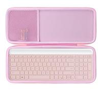 Lebakort Duro Caja Estuche Funda para Logitech MK470 Combo Teclado y Ratón Inalámbrico (Rosa)