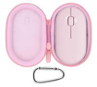 Lebakort Duro Caja Estuche Funda para Logitech Pebble 2 M350s / M350 / M355 / I345 Slim Estilizado Ratón Inalámbrico Bluetooth (Estuche Rosa)