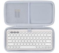 Lebakort Duro Caja Estuche Funda para Logitech Pebble Keys 2 K380S K380 Teclado Bluetooth Multidispositivo (Blanco)