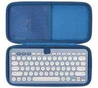 Lebakort Duro Caja Estuche Funda para Logitech Pebble Keys 2 K380S K380 Teclado Bluetooth Multidispositivo (Azul)