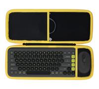 Lebakort Duro Caja Estuche Funda para Logitech Pop Icon Combo Combinación de Teclado y Ratón Bluetooth (Grafito)