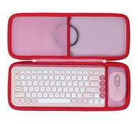 Lebakort Duro Caja Estuche Funda para Logitech Pop Icon Combo Combinación de Teclado y Ratón (Rosa)