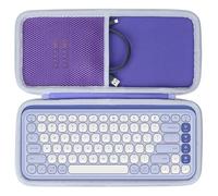 Lebakort Duro Caja Estuche Funda para Logitech Pop Icon Keys Teclado Inalámbrico Bluetooth (Morado)
